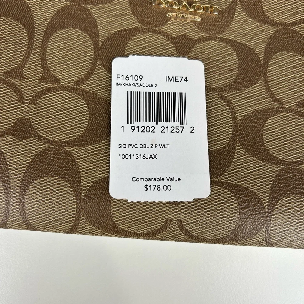 AUTHENTIC COACH DOUBLE ZIP WALLET WRISTLET